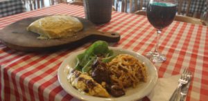 A tradicional polenta do Ristorante Veneza