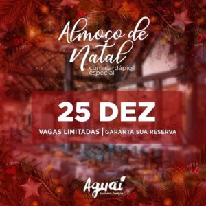 Aguaí abre com cardápio especial para almoço de Natal