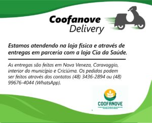 Coofanove retorna atendimento através de delivery